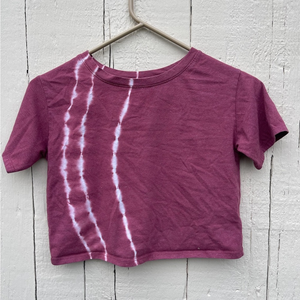 Art Class burgundy Tie-Dye Short Sleeve Tee